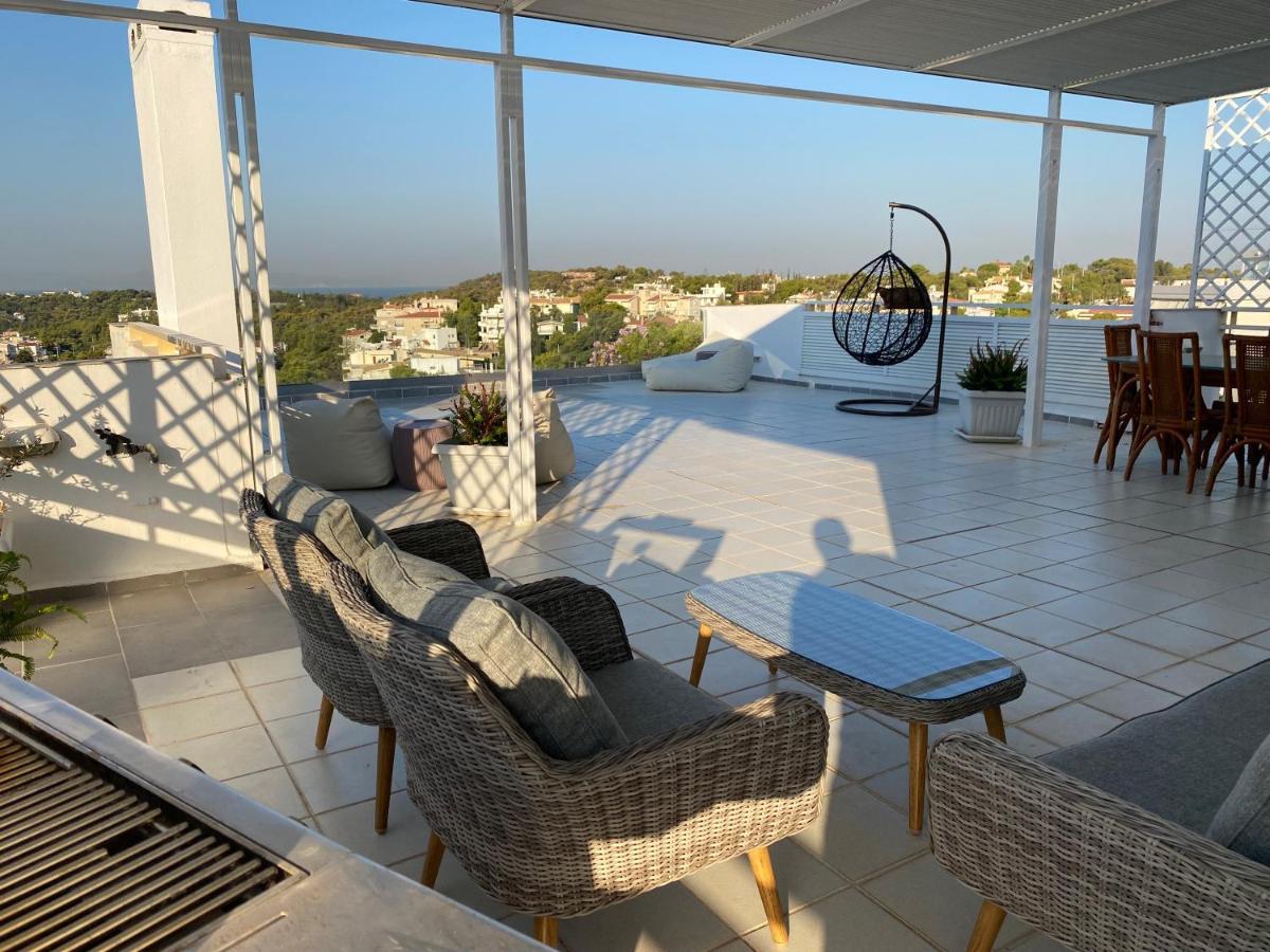 Villasonboard Vouliagmeni Penthouse Veranda Sea-View & Beach Athén Kültér fotó