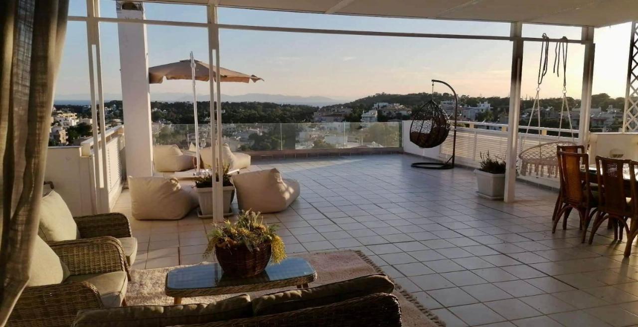 Villasonboard Vouliagmeni Penthouse Veranda Sea-View & Beach Athén Kültér fotó