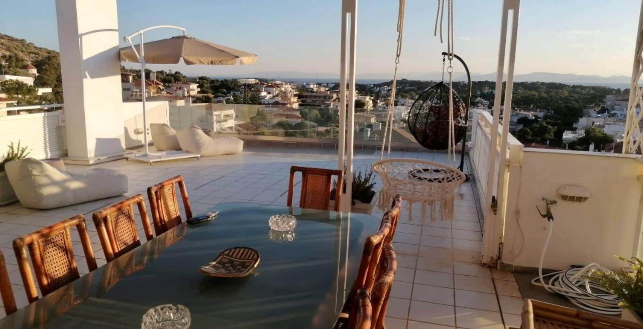 Villasonboard Vouliagmeni Penthouse Veranda Sea-View & Beach Athén Kültér fotó